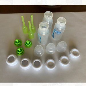 Set of 3x Dr. Brown's Newborn and Preemie Anti-Colic Bottles & Nipples
